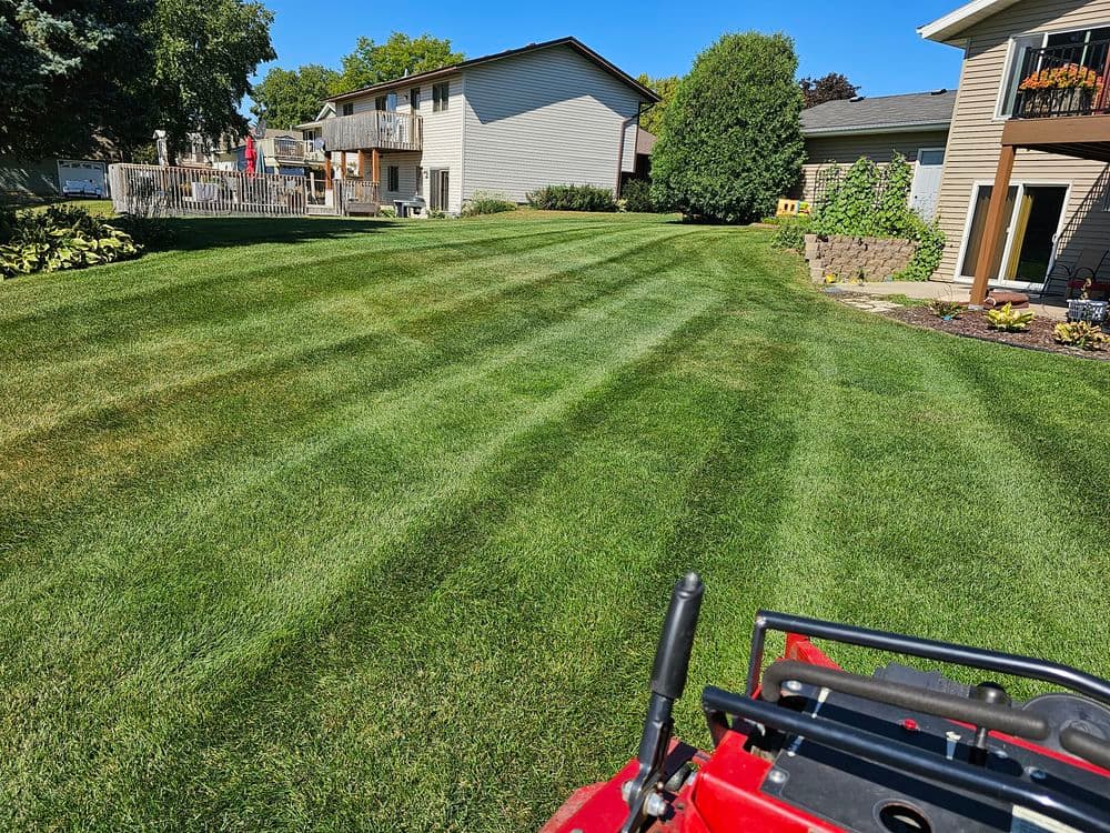 Home with trees and an orange sunset